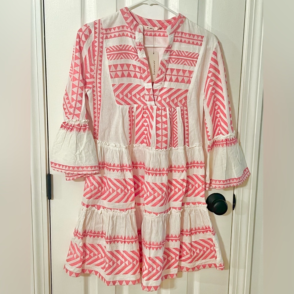 NEW Beautiful white/Neon dress!